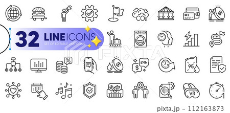 Outline set of Chat app, Co2 and Wallet line icons for web with Time management, Timer, Globe thin icon. Laundry, Employees teamwork, Brand ambassador pictogram icon. Approved shield. Vector Outline set of Chat app, Co2 and Wallet line icons for web with Time management, Timer, Globe thin icon. Laundry, Employees teamwork, Brand ambassador pictogram icon. Approved shield. Vector 112163873