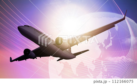 太陽を背に飛ぶ飛行機 太陽を背に飛ぶ飛行機 112166075