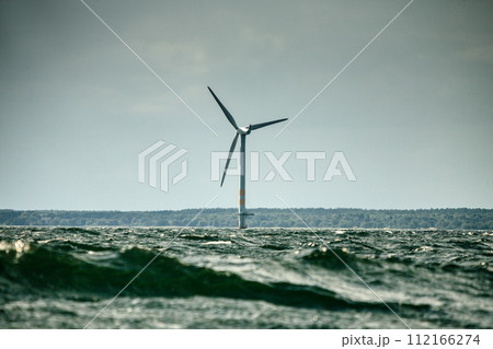 Wind turbines farm in Baltic Sea, Denmark Wind turbines farm in Baltic Sea, Denmark 112166274