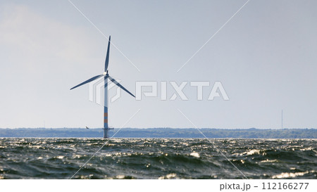 Wind turbines farm in Baltic Sea, Denmark 112166277