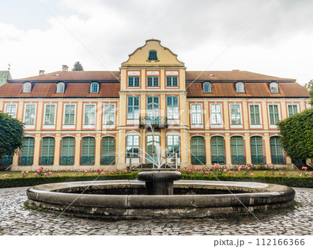 abbots palace in gdansk oliva park. building with fountain abbots palace in gdansk oliva park. building with fountain 112166366