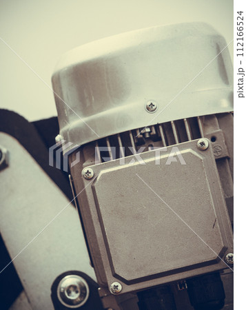 Detailed close up electric engine machine 112166524