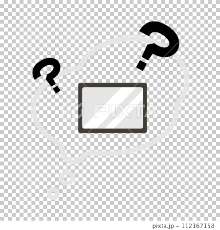 平板電腦設備遺失故障圖片插畫素材 112167158