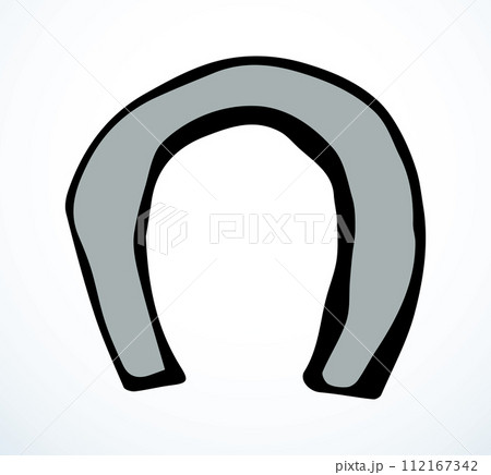 Horse foot print. Vector drawing 112167342