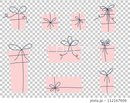 Hand drawn gift box collection Hand drawn gift box collection 112167606
