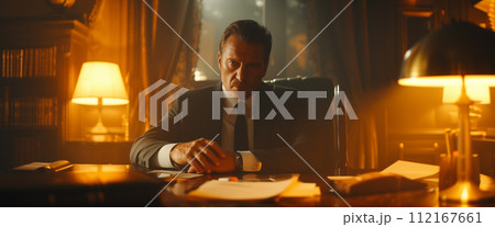 Man in his office 112167661