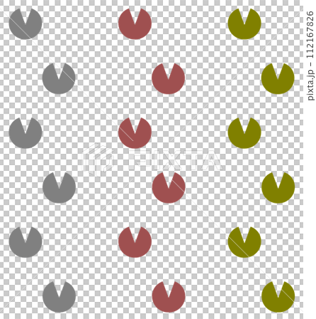 かわいいペットのミニブタが歩いた足跡のイラスト 112167826