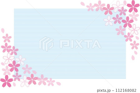 桜　フレーム　ボーダー　パステルカラー 112168082
