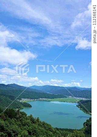 賤ヶ岳山頂からの余呉湖の風景 賤ヶ岳山頂からの余呉湖の風景 112168141