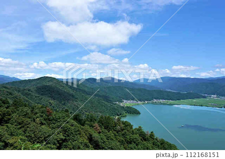 賤ヶ岳山頂からの余呉湖の風景 112168151