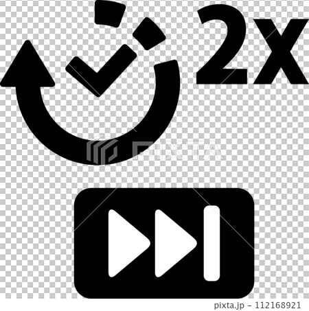快轉按鈕和雙倍速度標記 112168921