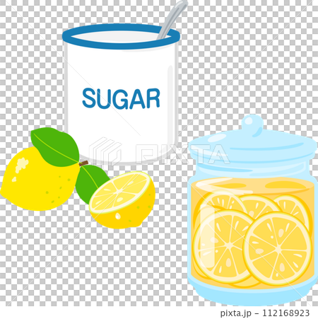 レモンのシロップ漬けの瓶詰め 112168923