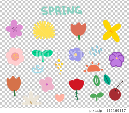 icon of flower and wreath sign 112169117