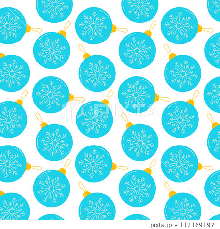 christmas toy ball round tree decoration pattern 112169197