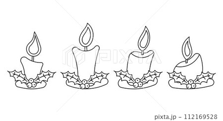 candles christmas holly light cozy set elements candles christmas holly light cozy set elements 112169528