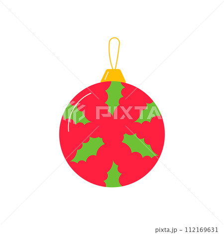 christmas toy ball round tree decoration icon christmas toy ball round tree decoration icon 112169631