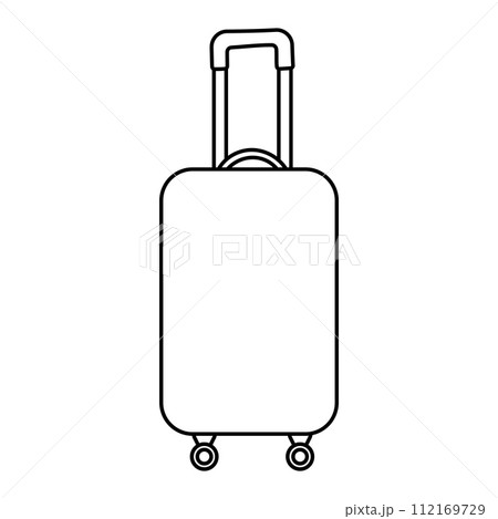 suitcase line doll travel accessory icon element 112169729