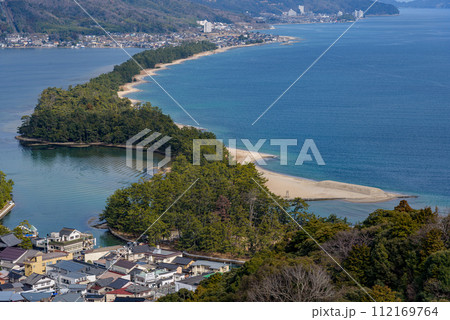 Amanohashidate on the Sea of Japan in north Kyoto prefecture one of the top three scenic views in Japan Amanohashidate on the Sea of Japan in north Kyoto prefecture one of the top three scenic views in Japan 112169764