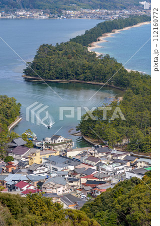 Amanohashidate on the Sea of Japan in north Kyoto prefecture one of the top three scenic views in Japan Amanohashidate on the Sea of Japan in north Kyoto prefecture one of the top three scenic views in Japan 112169772