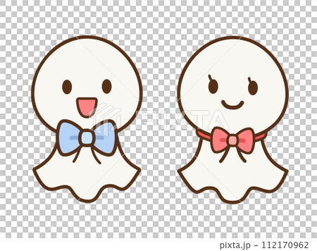 てるてる坊主のイラスト(線あり) てるてる坊主のイラスト(線あり) 112170962