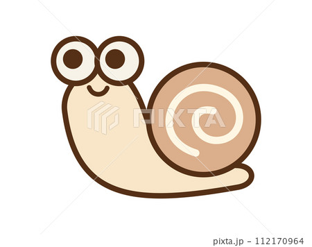 かたつむりのイラスト(線あり) 112170964