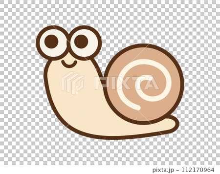 かたつむりのイラスト(線あり) 112170964