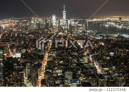 エンパイヤステートビルからの夜景 エンパイヤステートビルからの夜景 112171548