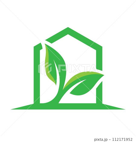 Eco house logo images illustration 112171952