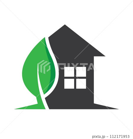 Eco house logo images illustration 112171953