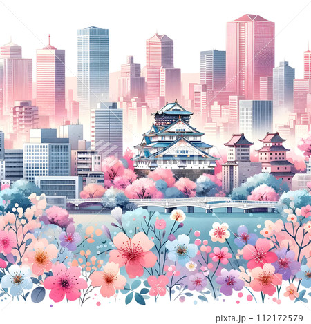 Osaka city in spring Osaka city in spring 112172579