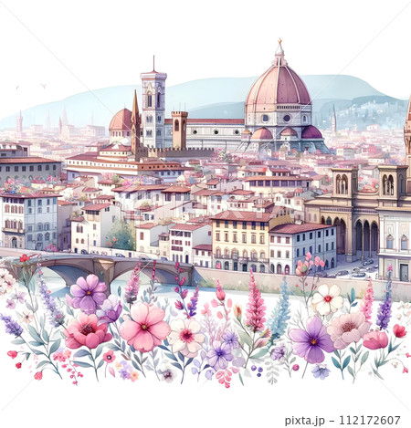 Florence city in spring 112172607