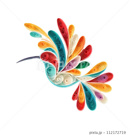 Hammingbird quilling paper art 112172719