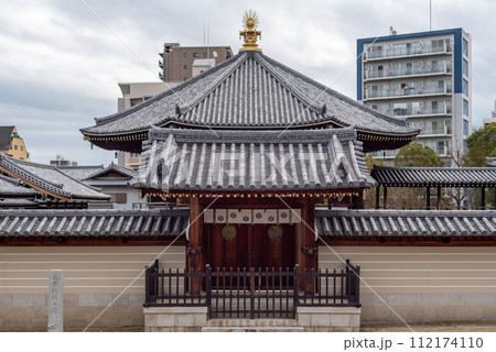 Shitennoji oldest Buddhist Temple in Japan founded in 593 by the prince Shotoku Taishi in Osaka 112174110