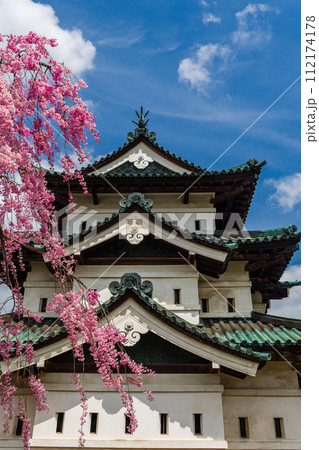 Hirosaki Castle surrounded by beautiful Sakura 112174178