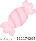 Illustration of a pink candy isolated on png or transparent background 112174295