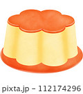 Illustration of a custard pudding cake isolated on png or transparent background 112174296
