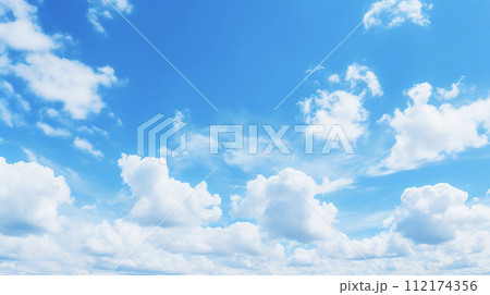 青空と白い雲　AI画像 112174356