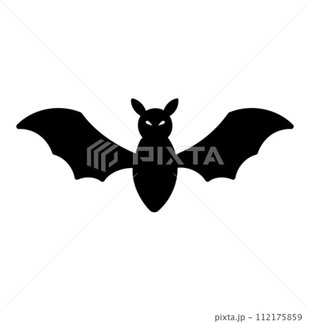 bat halloween fly night scary black icon bat halloween fly night scary black icon 112175859