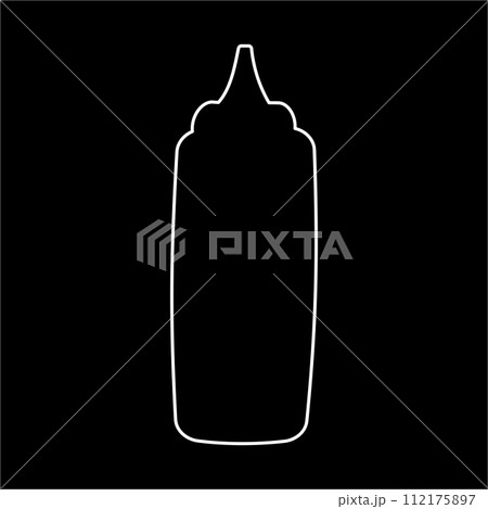 ketchup mustard sauce seasoning delicious line doodle 112175897