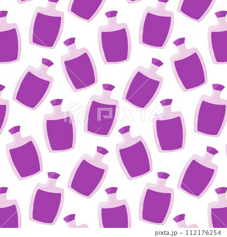 flask potion perfume jar violet pattern textile 112176254