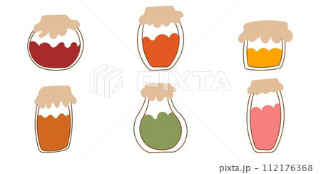 canned food jar jam jam set elements 112176368