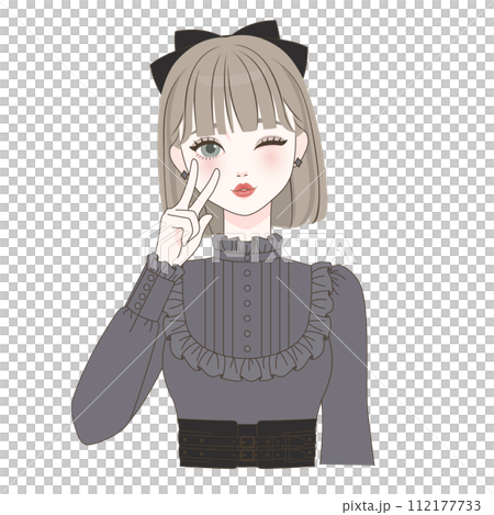 A girl who plays a piece A girl who plays a piece 112177733