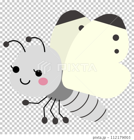 可愛的菜粉蝶的向量圖解 可愛的菜粉蝶的向量圖解 112179003