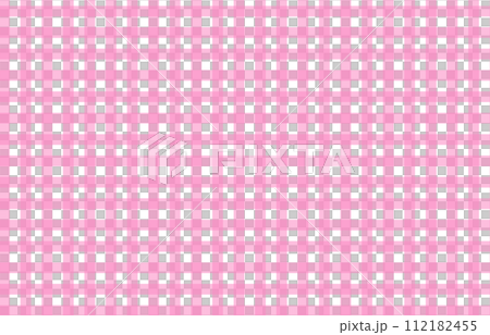 ピンクのギンガムチェックのベクター背景素材 112182455