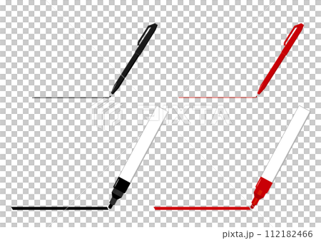用黑筆和紅筆畫出底線 用黑筆和紅筆畫出底線 112182466