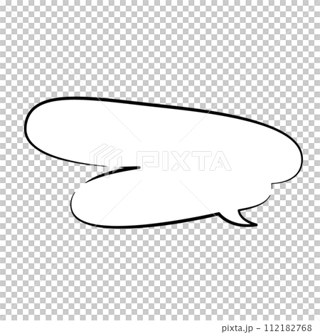 【単品】吹き出し - 変形・2行・手描き 【単品】吹き出し - 変形・2行・手描き 112182768