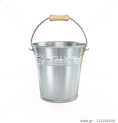 Metal bucket 3D 112183316