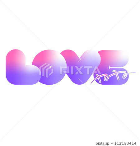 love xoxo lettering design sweet concepts bold style and gradient colored 112183414
