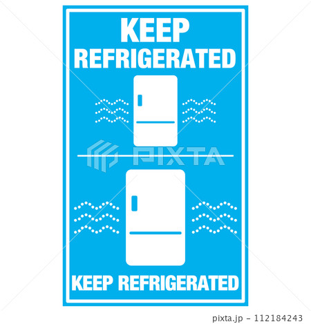 宅配荷物の注意喚起用シール、取扱注意事項：要冷蔵 112184243