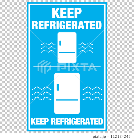 宅配荷物の注意喚起用シール、取扱注意事項：要冷蔵 112184243